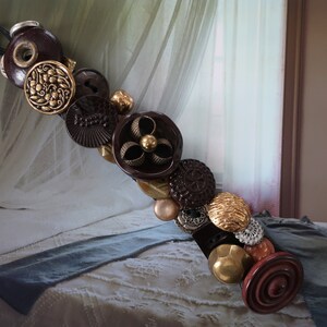 Brown Vintage Button Bracelet #4