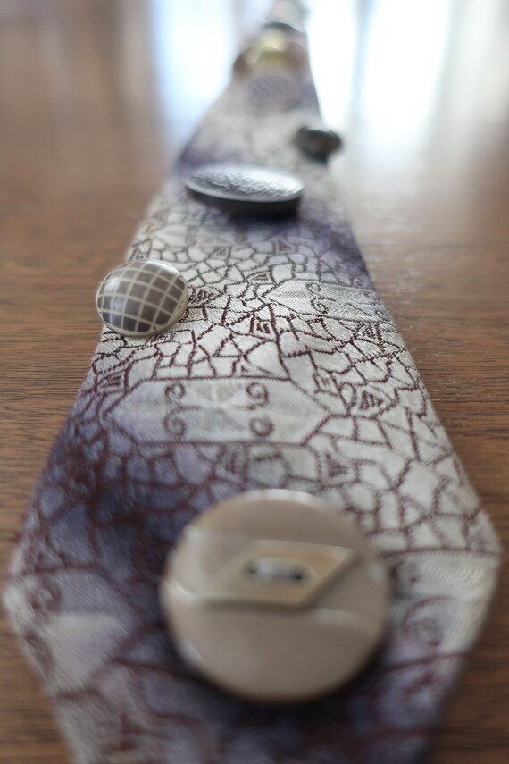 Grey Button Tie #2 - image 3