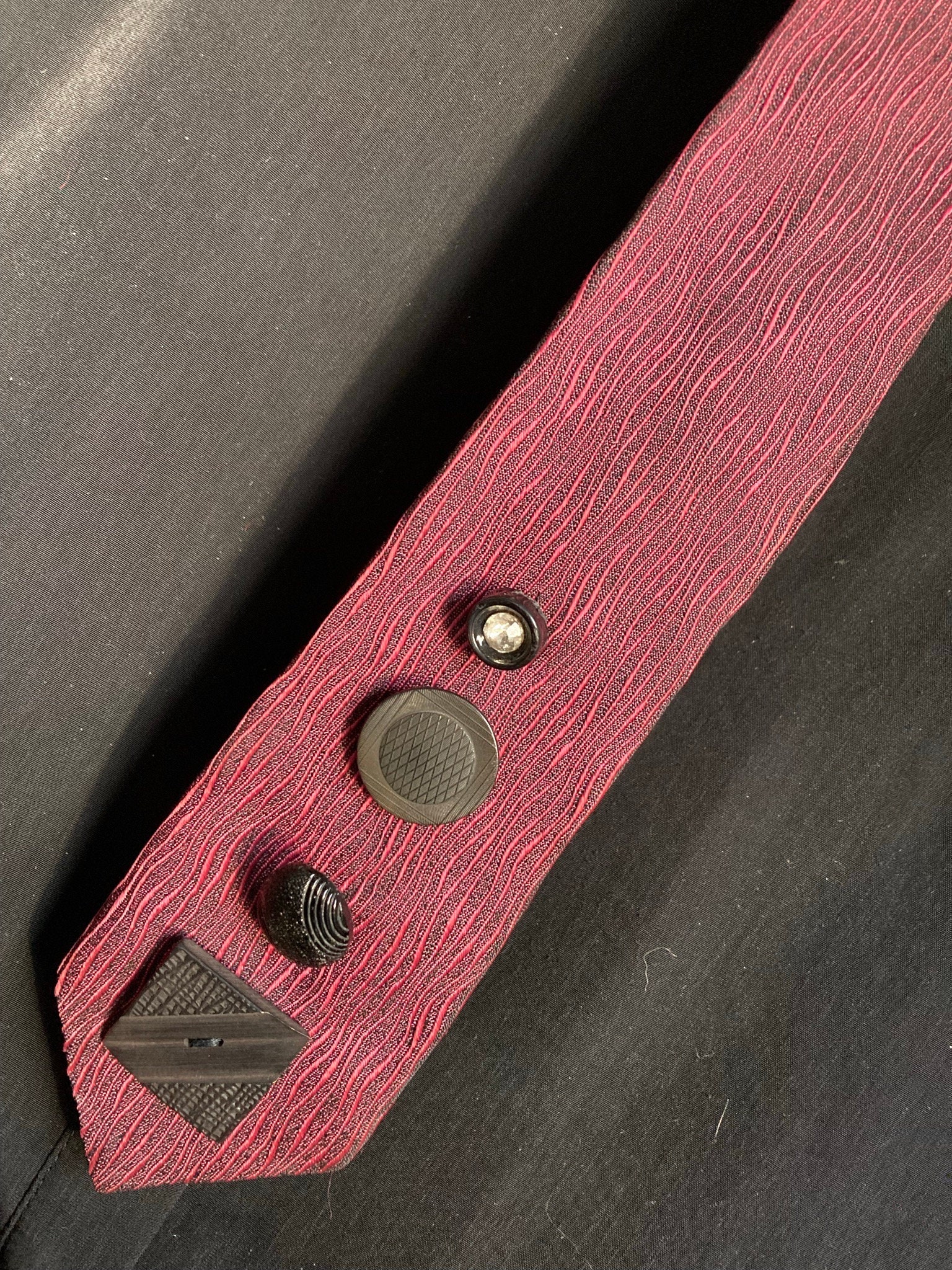Red Button Tie #4 - Etsy