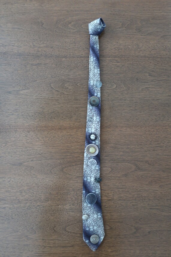 Grey Button Tie #2 - image 2