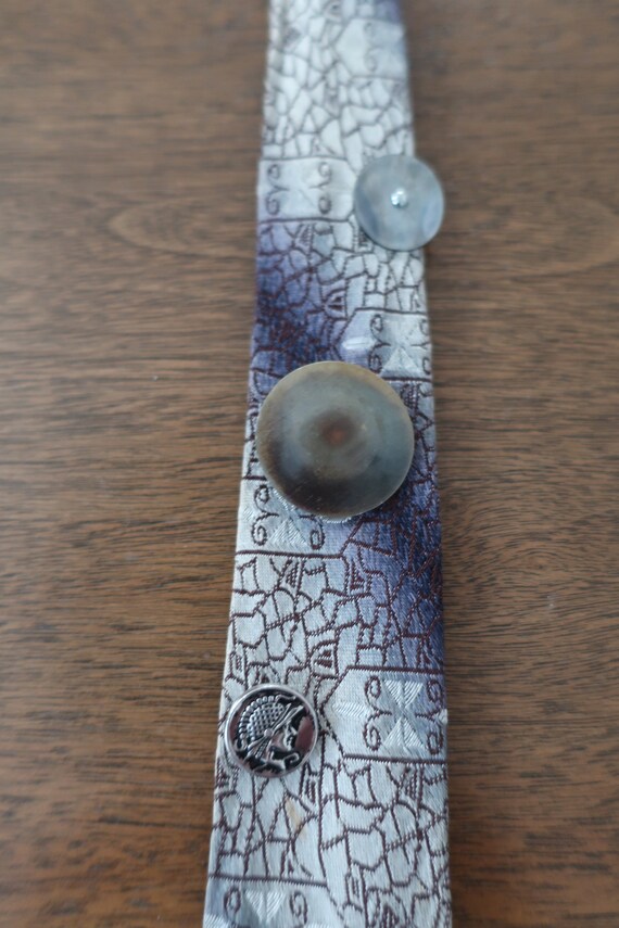 Grey Button Tie #2 - image 4