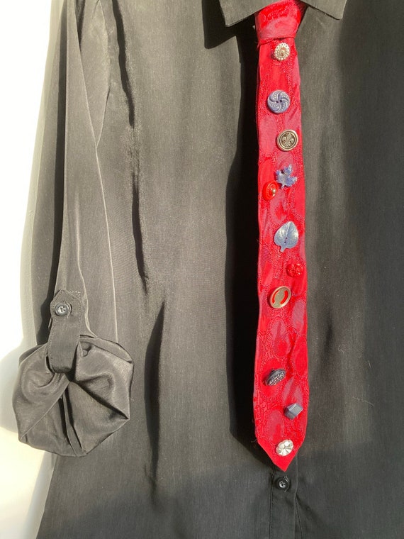 Red Button Tie #1 - image 1