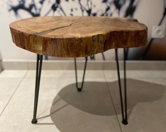 table basse bois ronde