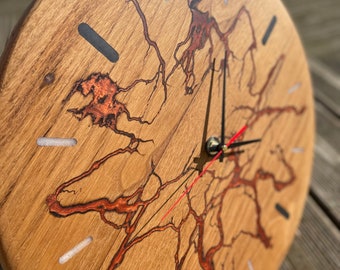 epoxy resin wooden clock