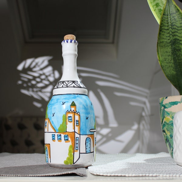 THE OLD ARABIC City ceramic oil bottle