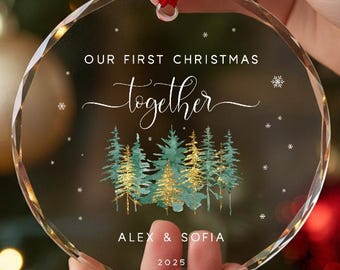 Personalized Our First Christmas Together Ornament, 1st Xmas Together Keepsake 2025