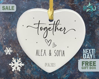 Custom Together Christmas Ornament First Christmas Engaged Ornament Christmas Presents For Boyfriend PSO200