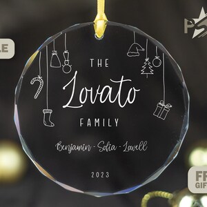 Personalized Family Ornaments Family Christmas Ornaments 2023 Custom Family Name Ornaments 2023 Christmas Family Gift Xmas Ornaments PSO62