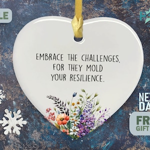Stay Strong Ceramic and Glass Ornament Positive Message Thinking Of You You Got This Sympathy Motivational Christmas Gift PSO258