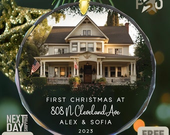 Personalized New Home Photo Ornament – Christmas Keepsake Gift