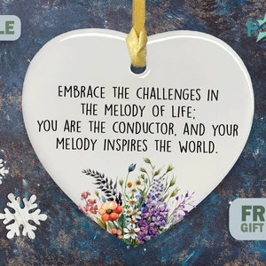 Stay Strong Ceramic and Glass Ornament Positive Message Thinking Of You You Got This Sympathy Motivational Christmas Gift PSO256