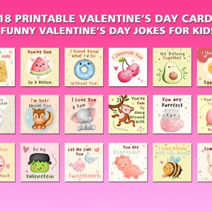 Printable Valentine's Day Puns and Jokes for Classroom Activity | 18 Cute Valentine's Day Puns ...
