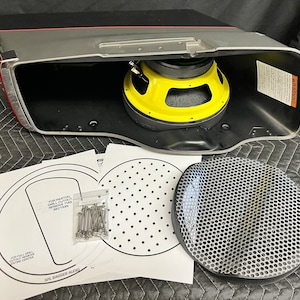 10&quot; Front Motorcycle Harley Saddlebag Speaker Mounting Ring Adapters w/GRILLS 2014-2023 SPL Bagger Audio