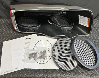 6x9 Quad Motorcycle Harley Saddlebag Speaker Mounting Ring Adapters w/GRILLS 2014-2023