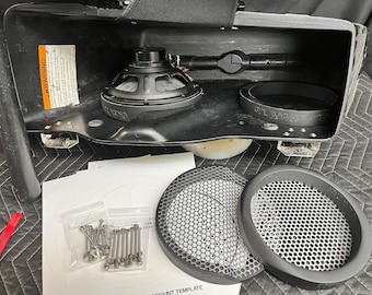 8" Quad Motorcycle Harley Saddlebag Speaker Mounting Ring Adapters w/GRILLS 1994-2013