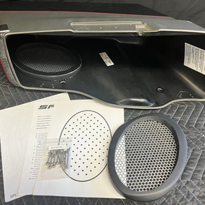 6x9 Rear Motorcycle Harley Saddlebag Speaker Mounting Ring Adapters w/GRILLS 2014-2023 SPL Bagger Audio