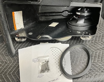 6x9 Rear Motorcycle Harley Saddlebag Speaker Mounting Ring Adapters w/GRILLS 1994-2013 SPL Bagger Audio