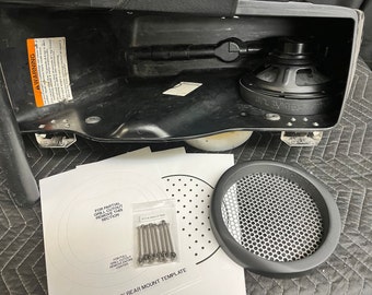 8" Rear Motorcycle Harley Saddlebag Speaker Mounting Ring Adapters w/GRILLS 1994-2013 SPL Bagger Audio