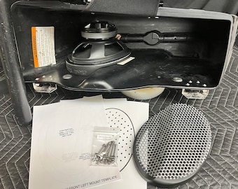 6x9 Front Motorcycle Harley Saddlebag Speaker Mounting Ring Adapters w/GRILLS 1994-2013 SPL Bagger Audio