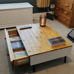 Handmade Wooden Vintage/Retro Style Coffee Table With Storage