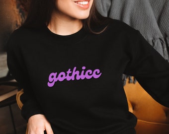 sudadera gótica, Curvy Girl, sudadera gótica, sudadera con curvas, sudadera de talla grande, cuerpo positivo, grasa positiva
