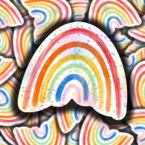 Gay Pride, PRIDE sticker, lgbtq sticker, glitter rainbow, rainbow sticker, pride month
