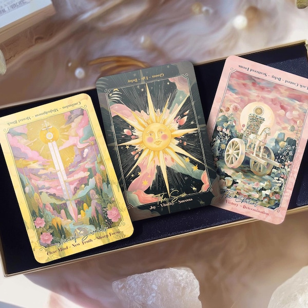 Pastel Aurora Tarotkortlek: 78 - Intuitiv Tarotkort med Guidebok