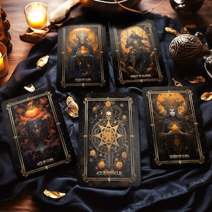 Halloween Tarot Card Deck, Tarot Deck, Tarot Deck with Guidebook, AI Tarot, Halloween Card, Soul Light Tarot Deck, 78 Tarot Cards