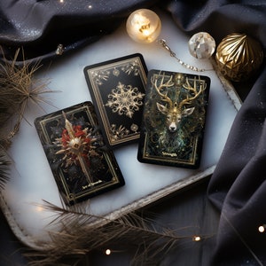 Unique Tarot Deck, Tarot Deck with Guidebook, Custom 78 Tarot Cards, Pretty Tarot Deck, Beginner Crystal Tarot Deck