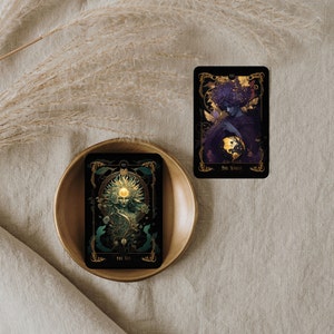 Tarot Deck, Tarot Card Deck, Tarot Deck with Guidebook, Artificial Intelligence Tarot, Moon Compass Tarot Deck, 78 Tarot Cards image 5