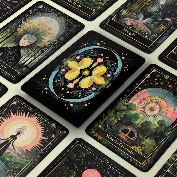 Jeu de tarots Nouvelle chance avec guide, 78 cartes de tarot, jeu de cartes Oracle, outils divinatoires indépendants pour débutants, tarot noir, cartes de tarot