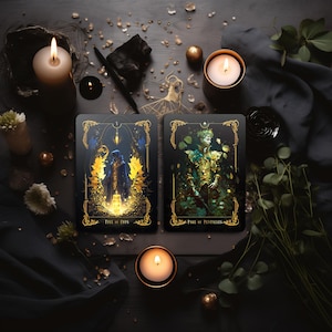 Be Heaven Tarot – 78 Card Black & Gold Spiritual Deck With Guidebook - Etsy