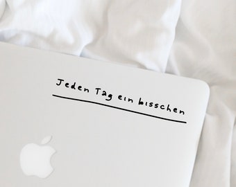 Jeden Tag ein bisschen / Spiegelaufkleber, Sticker für Laptop, daily reminder, mentale Gesundheit, Selbstliebe, positive Gedanken