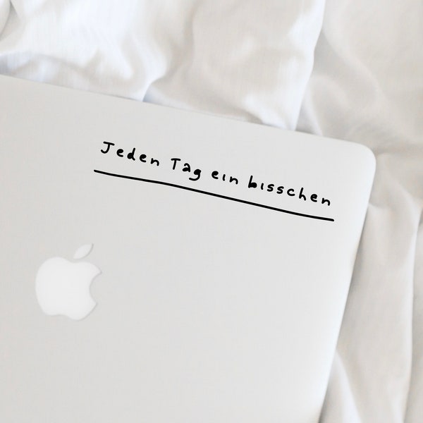 Jeden Tag ein bisschen / Spiegelaufkleber, Sticker für Laptop, daily reminder, mentale Gesundheit, Selbstliebe, positive Gedanken