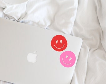 Smile midi No. 1, Spiegelaufkleber / Sticker für Laptop, positives Mindset, Affirmation und Selbstliebe, Aufklebedesign für Zuhause