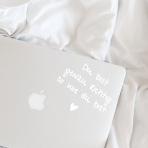 Du bist richtig No. 2 / Spiegelaufkleber, Laptopsticker, Affirmation, Motivation und Selbstliebe, positives Mindset Bild 4