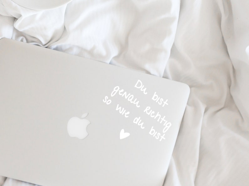 Du bist richtig No. 2 / Spiegelaufkleber, Laptopsticker, Affirmation, Motivation und Selbstliebe, positives Mindset Bild 4