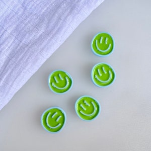 Smile Magnet-Set / grüne, pastellfarbene Kühlschrank-Magnete, gute Laune, Selflove, mentale Gesundheit afbeelding 1