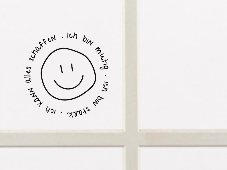 Smile No. 3, Spiegelaufkleber / Affirmation und Selbstliebe, stilvoller Sticker für Laptop, positives Mindset, Aufklebedesign für Zuhause zdjęcie 5