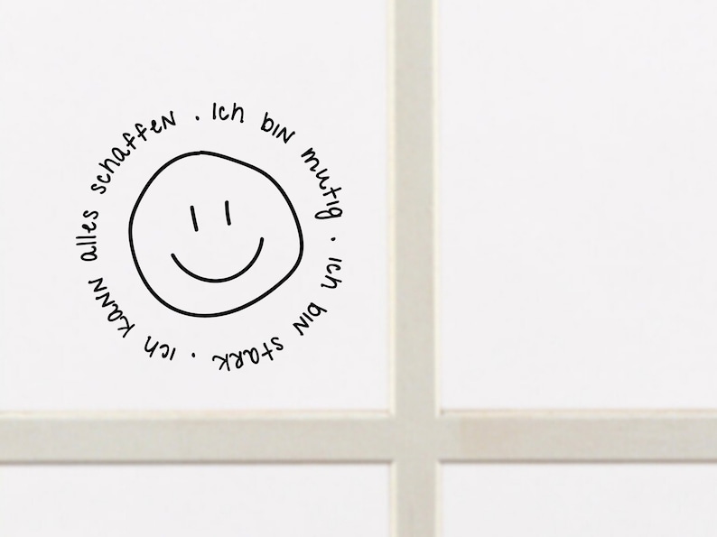 Smile No. 3, Spiegelaufkleber / Affirmation und Selbstliebe, stilvoller Sticker für Laptop, positives Mindset, Aufklebedesign für Zuhause Bild 5