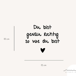 Du bist richtig No. 2 / Spiegelaufkleber, Laptopsticker, Affirmation, Motivation und Selbstliebe, positives Mindset Bild 2