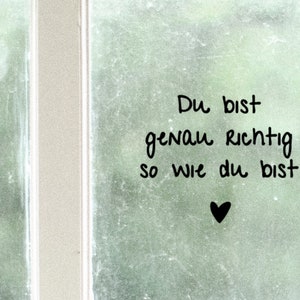 Du bist richtig No. 2 / Spiegelaufkleber, Laptopsticker, Affirmation, Motivation und Selbstliebe, positives Mindset Bild 7