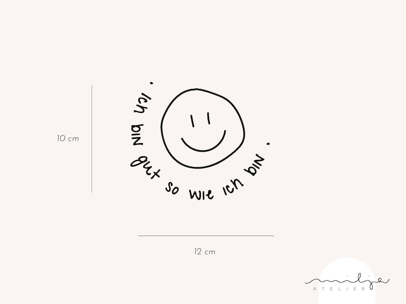 Smile No. 2, mirror sticker / affirmation and self-love, stylish sticker for laptop, positive mindset, sticker design for home image 2