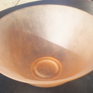 Pink frosted glass bowl