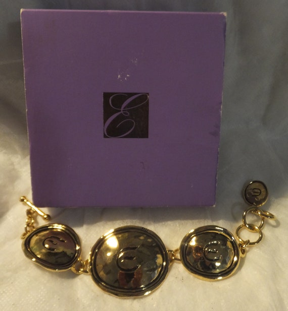 Elizabeth Taylor Burnished Gold Doubloon Bracelet