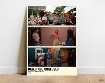Plakat do filmu „Oszołomiony i zdezorientowany” | Richard Linklater | Kadr z filmu | Wydruk artystyczny filmu