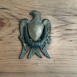 Antique Brass Eagle and Shield Door Knocker