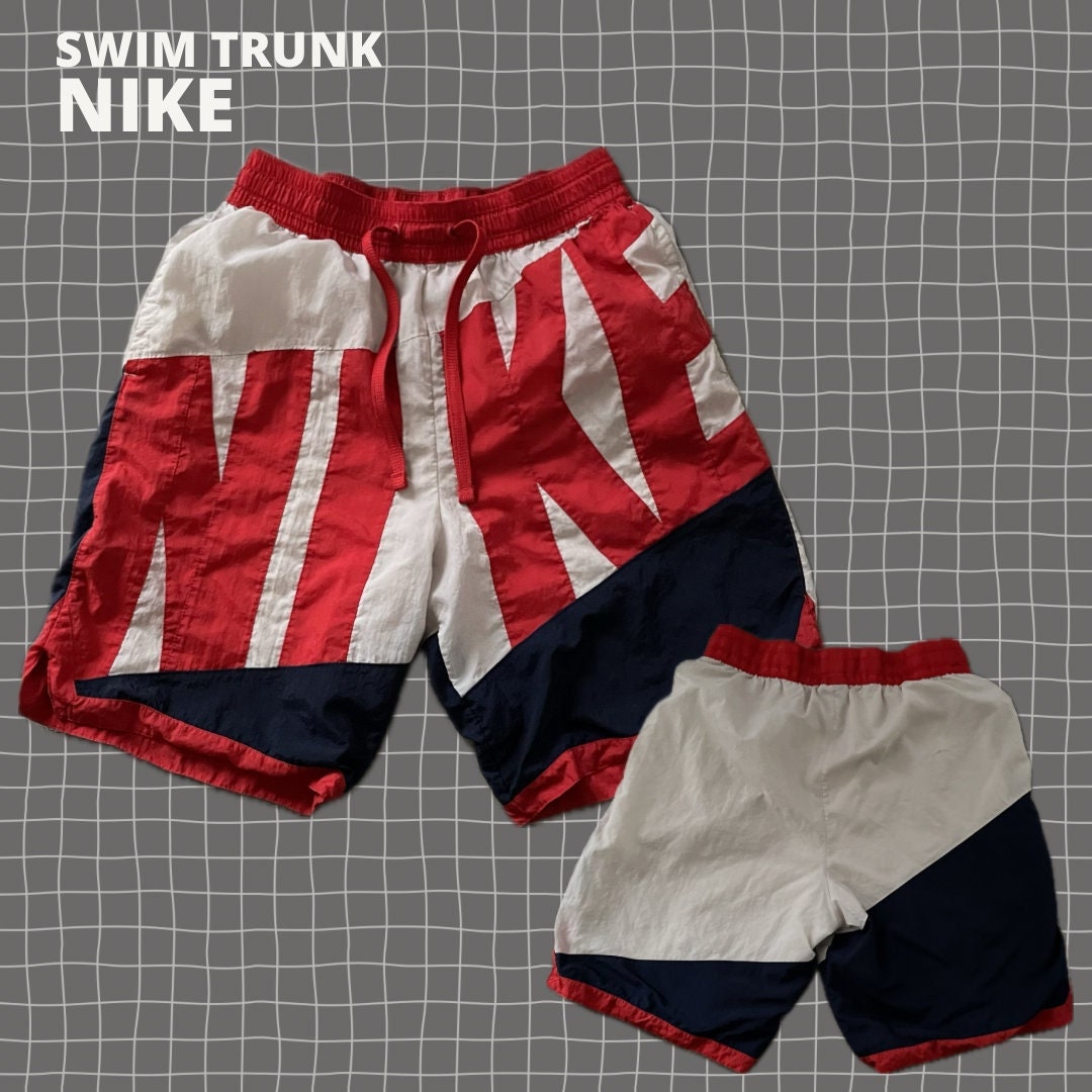 white nike swim trunks
