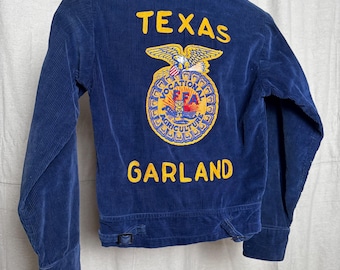 ヴィンテージ80年代FFAコーデュロイジャケット：ケンタッキー