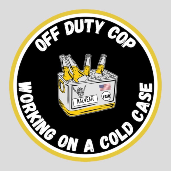 Off Duty Cop Working on a Cold Case Sticker funny police sticker police party gift retired cop gift law enforcement sticker LOE sticker